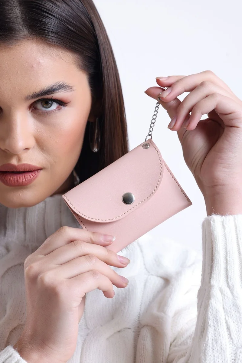 جيمبو Credit Card Holder Minimalist Double Compartment Wallet and Card Holder Unisex Vegan Leather Card Holder