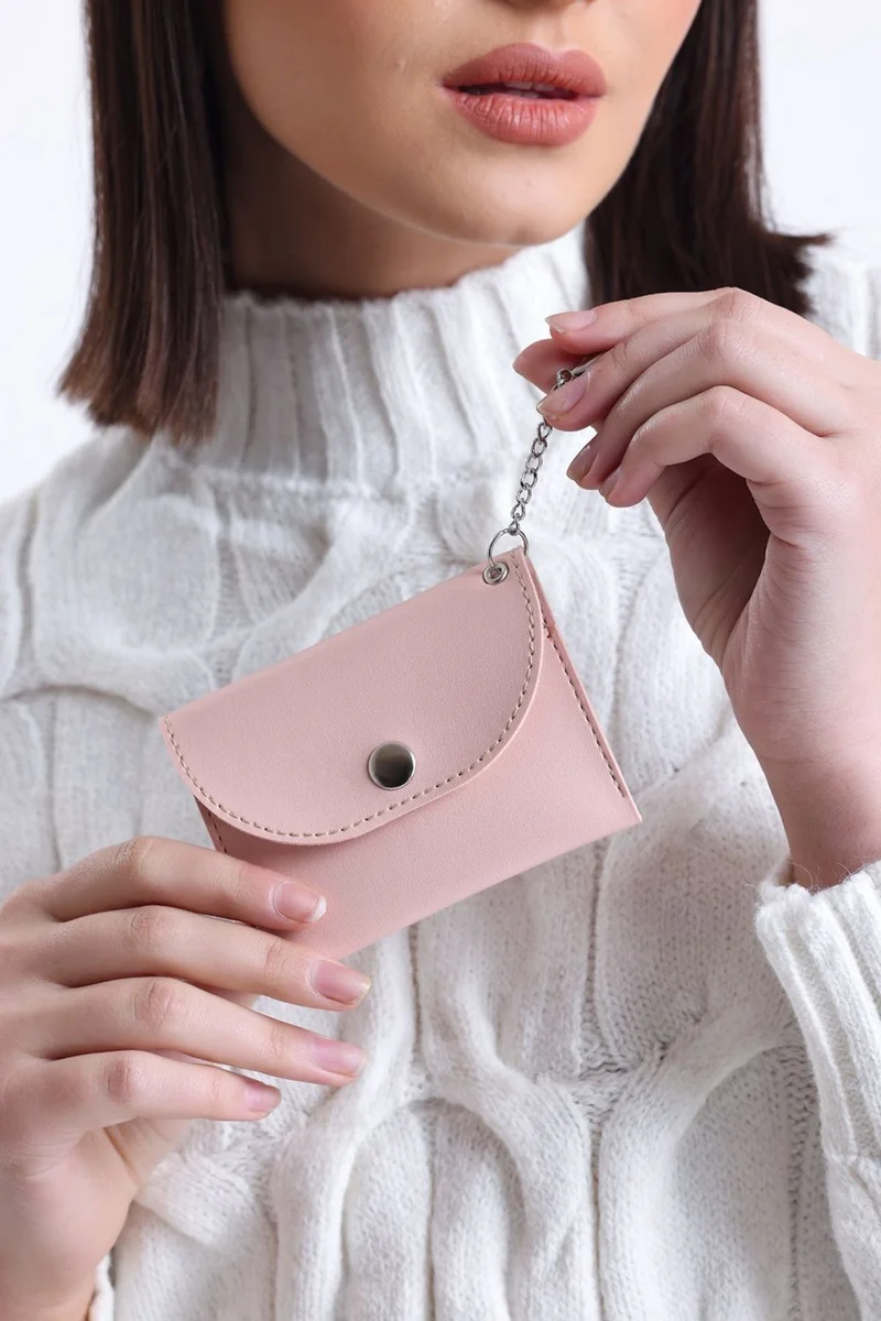 جيمبو Credit Card Holder Minimalist Double Compartment Wallet and Card Holder Unisex Vegan Leather Card Holder