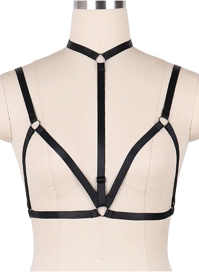 MRMISS - Women Harness Halter Body Harness Lingerie Set- Wild One-piece Suit Style Strappy Bralette - Image 1
