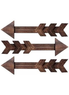 ماركة غير محددة LONG XIN SERIES 3 Pcs Family Wooden Hanging Arrows Wall Decor Wood Arrows Sign Wall Hanging for Bedroom Living Room Gallery Hallway Home Decoration  - Image 1