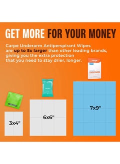 Carpe Antiperspirant Underarm and On-The-Go Wipes Package (1 Underarm Clinical Strength, 15 Individual Antiperspirant On-The-Go Wipes), Stop Excessive Sweat - Great for Hyperhidrosis  - Image 4