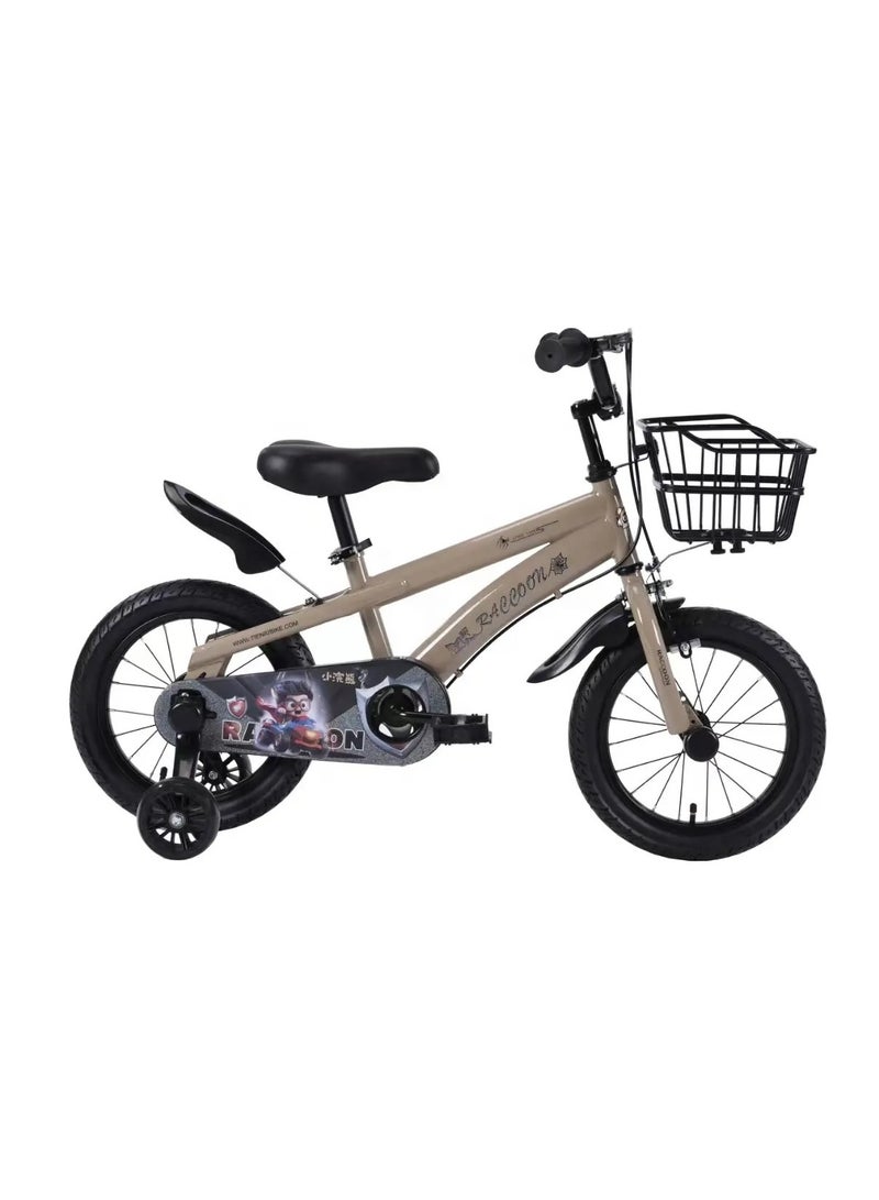 BABYCARA Kids Bike 12/14/16 Inch Assorted Cycling Removable Stabilizers Steel Frame with Basket and Air Tire - Image 1