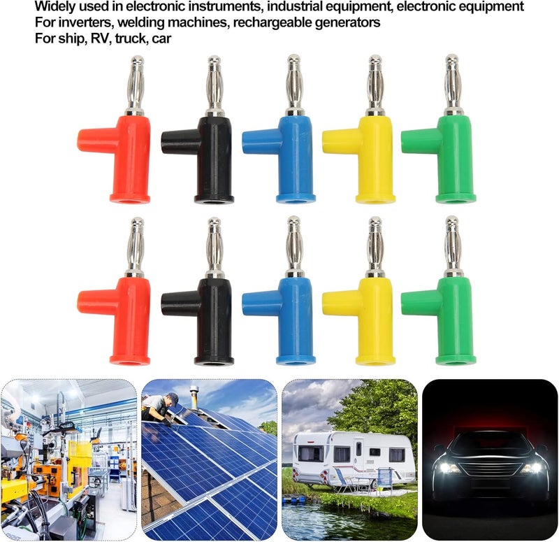 klarako 10pcs 4mm Banana Plugs Stackable Solderless Banana Connectors for Speaker Audio Video Device - Image 5