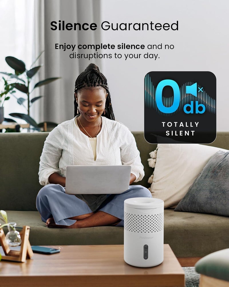 Pro Breeze Osmo® Dehumidifier - Silent & Refillable Moisture Absorber for Damp & Condensation at Home, Bedroom, Wardrobe, Car - Bathroom Mould Remover with 700g Refillable Tablet - No Power Required - Image 5