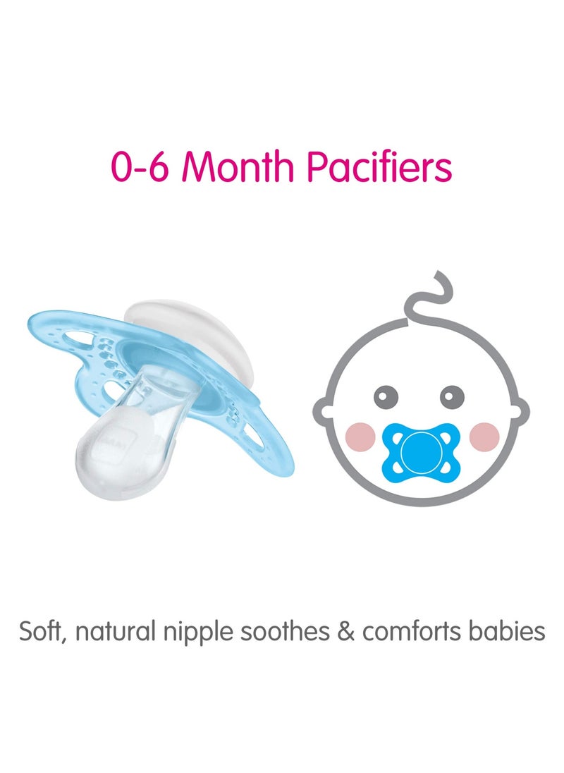 MAM Original Matte Baby Pacifier Nipple Shape Helps Promote Healthy Oral Development Sterilizer Case 2 Pack 06 Months Girl2 Count Pack Of 1  - Image 3