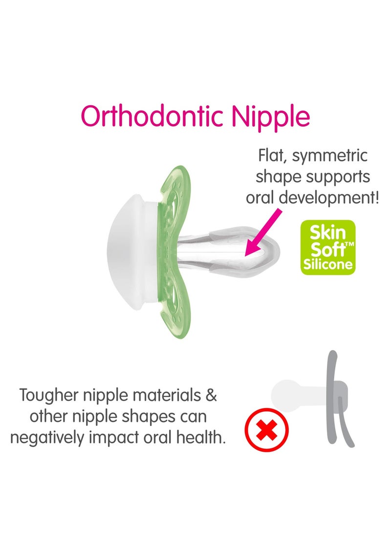 MAM - Original Matte Baby Pacifier Nipple Shape Helps Promote Healthy Oral Development Sterilizer Case 2 Pack 06 Months Girl2 Count Pack Of 1 - Image 1