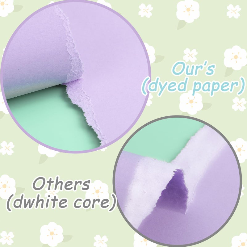 JULBEAR 30 Sheets Spring Easter Day Colored Cardstock 5 Colors 180gsm 8.5x11 Inch Assorted Cardstock for DIY Cards Scrapbook Print Paper DIY Crafts Holiday Decorations Making Office Home Supplies - Image 4