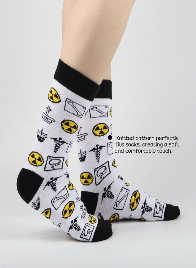 TOBGBE 2 Pairs X-Ray Tech Socks - Radiographer and Radiology Technologist Gift for Graduation - Image 4