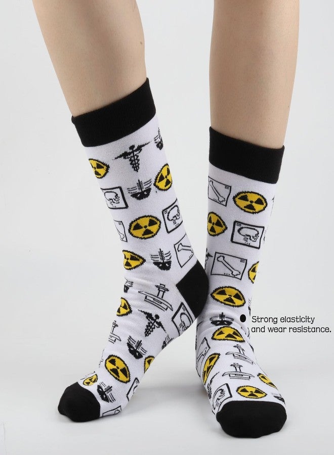 TOBGBE 2 Pairs X-Ray Tech Socks - Radiographer and Radiology Technologist Gift for Graduation - Image 3