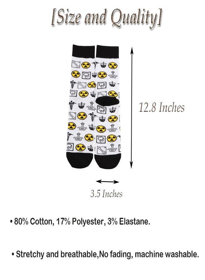 TOBGBE 2 Pairs X-Ray Tech Socks - Radiographer and Radiology Technologist Gift for Graduation - Image 2