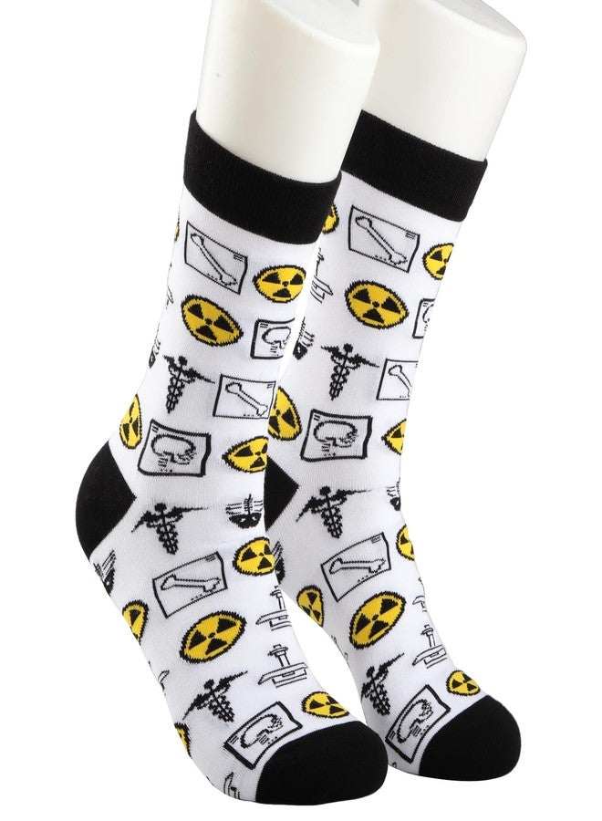 TOBGBE 2 Pairs X-Ray Tech Socks - Radiographer and Radiology Technologist Gift for Graduation - Image 1