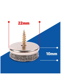 KASTWAVE Furniture Felt Pads 22MM Diameter Felt Pads for Furniture Feet 5MM Thick Chair Leg Floor Protectors Furniture Pads with Easy Screw Installation are Ideal Floor Protector Pads  - Image 3