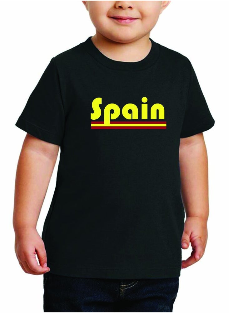 Generic - Spain Kids T-Shirt for Boys - Round Neck Short Sleeve Cotton T-Shirt - Soft and Comfortable Kids Boys Tshirt - Perfect for Spanish Souvenirs - Image 1