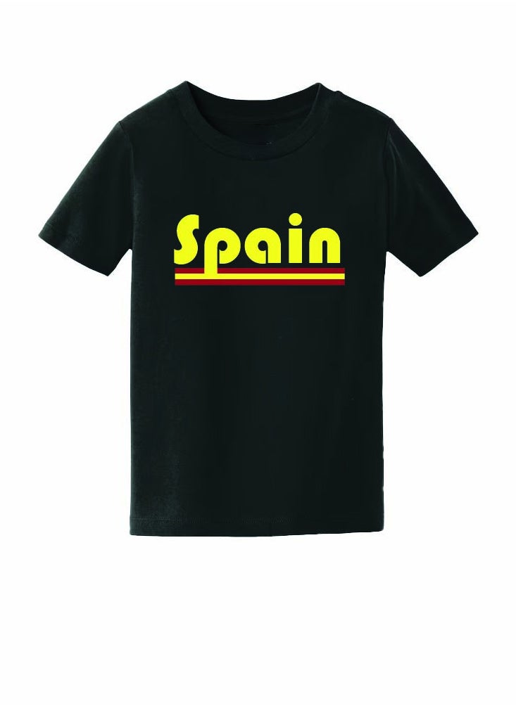 Generic - Spain Kids T-Shirt for Boys - Round Neck Short Sleeve Cotton T-Shirt - Soft and Comfortable Kids Boys Tshirt - Perfect for Spanish Souvenirs - Image 1