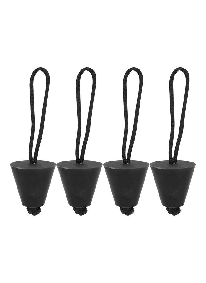 Thoraya 4pcs Universal Kayak Scupper Plug Kit Canoe Drain Holes Stopper  (Black)  - Image 1