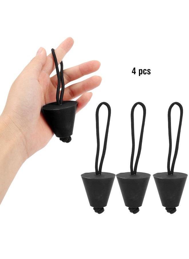 Thoraya 4pcs Universal Kayak Scupper Plug Kit Canoe Drain Holes Stopper  (Black)  - Image 3