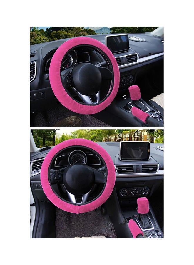 Loquat Fluffy 3 pcs Steering Wheel / Handbrake / Gear Shift Cover - Image 2
