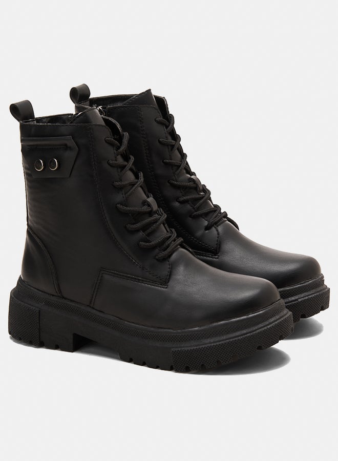 Snap Combat Boots