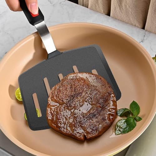 Baskety Turner Set - Flexible Silicone Spatulas - Egg Turner, Pancake Flipper, Kitchen Spatula - Heat Resistant to 480F - Pack of 1 - Image 3