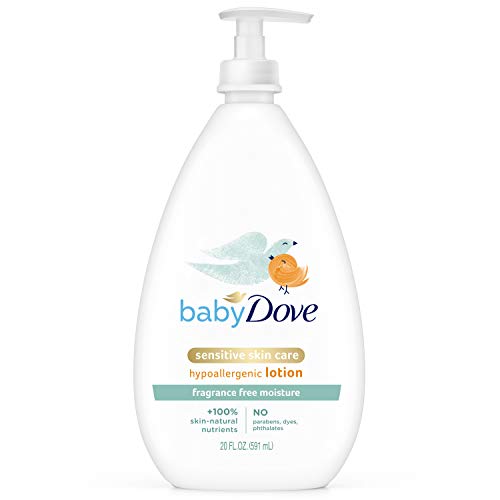 Baby Dove Face and Body Lotion for Sensitive Skin Moisture FragranceFree Baby Lotion 20 oz
