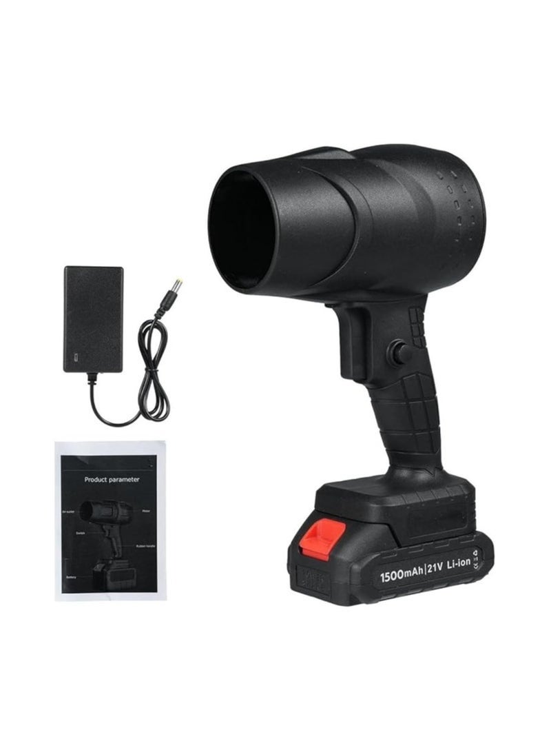 Portable Cordless Electric Air Blower with Powerful 12,000 RPM Turbo Motor for Cleaning and Drying Cars, Multi-Purpose Air Dryer with Rechargeable Lithium Battery, Ideal for Cleaning Dust, Leaves, and BBQ Grills - Image 1