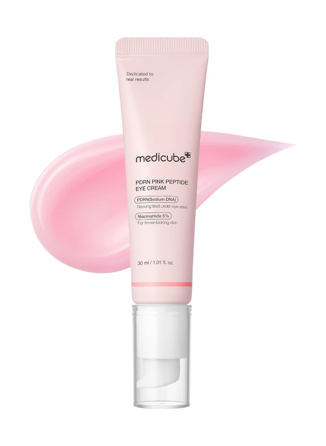 Medicube Salmon DNA PDRN Pink Peptide Eye Serum, Niacinamide and 99% Pure Retinol Eye Cream for Fine Lines, Dark Circles, Korean Skin Care  - Image 1