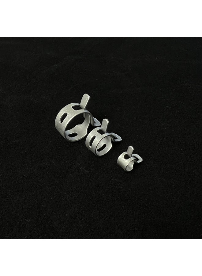 Japanese-style Hand Pinch Spring Clamp Hose Special Manganese Steel Clamp Pipe Clamp Pipe Clamp Automobile Oil Pipe Elastic Buckle Pipe Clamp-Specification:Black Dacromet 16mm  - Image 4