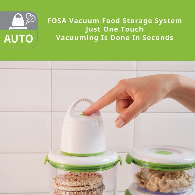 FOSA 1 x 2850ml Large Food Containers with Click-Button Vacuum Seal, Compatible Vacuum Food Storage System - Image 5