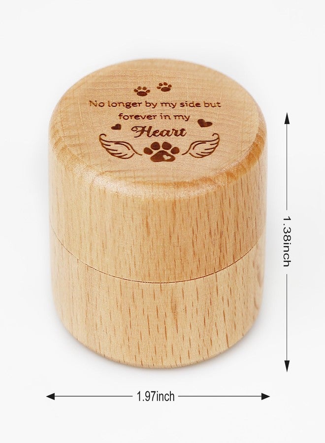 free-space Wooden Dog Memorial Box, Pet Keepsake Box with Pet Paw Engraving Tooth and Hair Case Urn Memorial Gift (no longer by my side forever in my heart) - Image 2