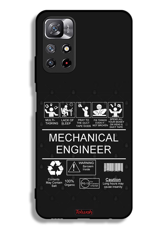 Tolwak Xiaomi Redmi Note 11 4G Protective Case Cover Mechanical Engineer Sticker - Image 2