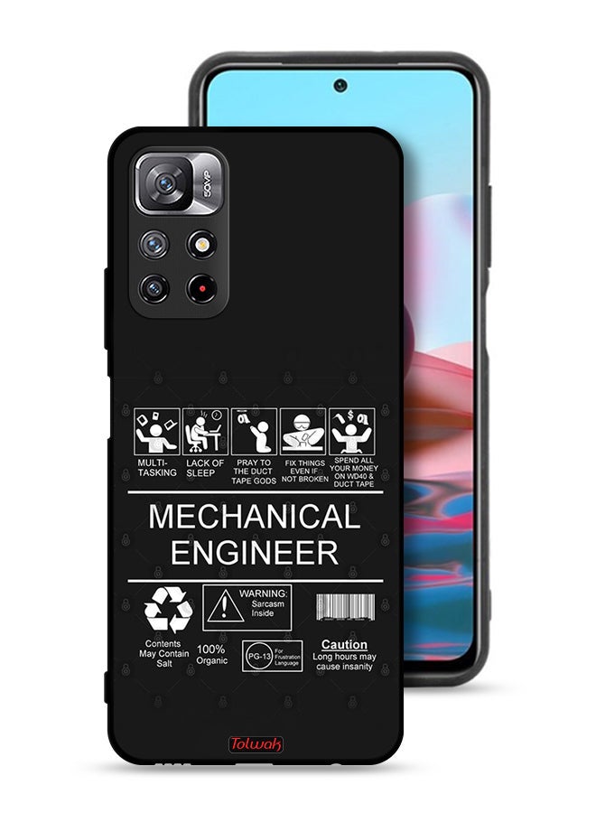 Tolwak Xiaomi Redmi Note 11 4G Protective Case Cover Mechanical Engineer Sticker - Image 1