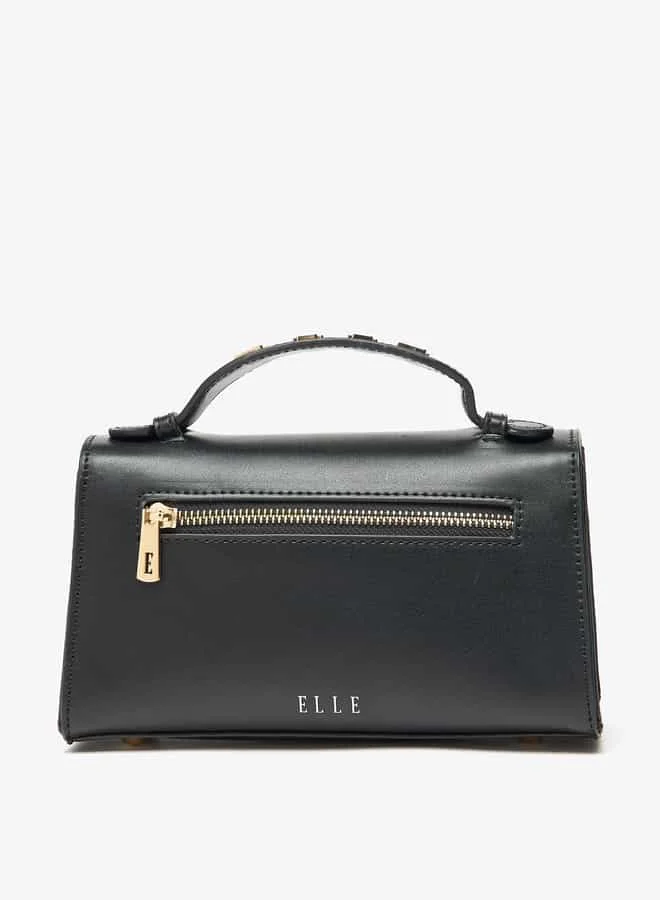 ايل Women Solid Crossbody Bag with Button Closure and Adjustable Strap