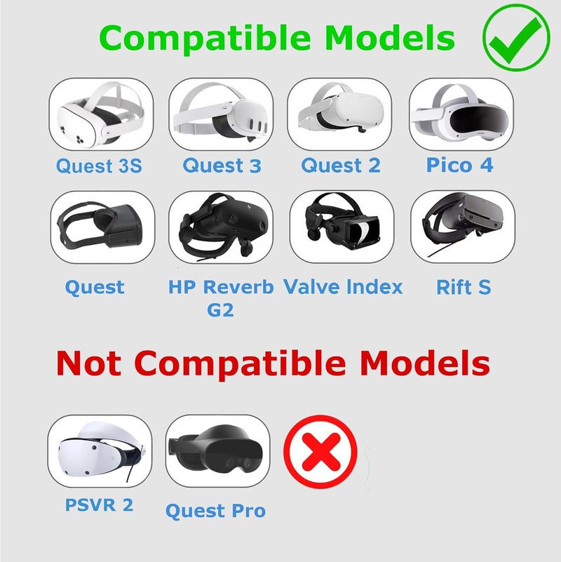 DigiCharge VR Lens Cover Protector, Compatible with Meta Quest 3S, Xbox edition, Quest 3, Quest 2, Accessories Oculus Rift S, Valve Index, Pico 4, Premium Foam, Dust and Scratch VR Lens Cap - Image 4