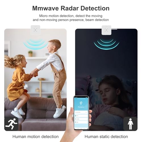 SENCKIT WiFi Human Presence Sensor: Smart Motion Sensor with 5.8GHz mmWave Radar, Zone Positioning, App Notification Alerts, Real-time Human Occupancy Sensor for Home Automation, Support Alexa - Image 4