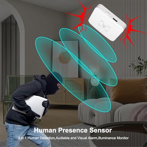 SENCKIT WiFi Human Presence Sensor: Smart Motion Sensor with 5.8GHz mmWave Radar, Zone Positioning, App Notification Alerts, Real-time Human Occupancy Sensor for Home Automation, Support Alexa - Image 2