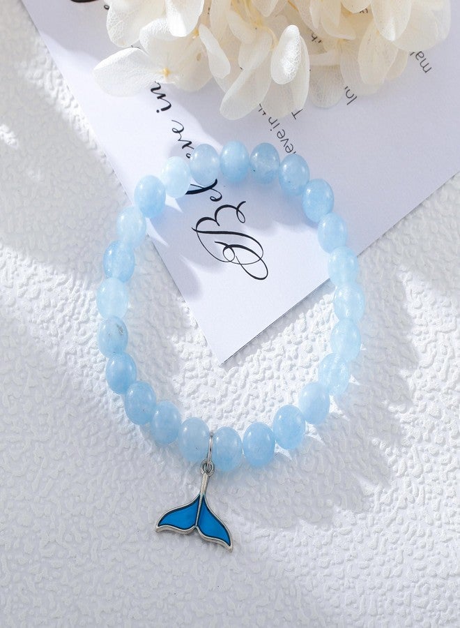 Fullrainbow Whale Bracelet for Women Whale Gifts for Whale Lovers Blue Whale Gifts Whale Tail Charm Whales Jewelry (Blue Whale Bracelet) - Image 4