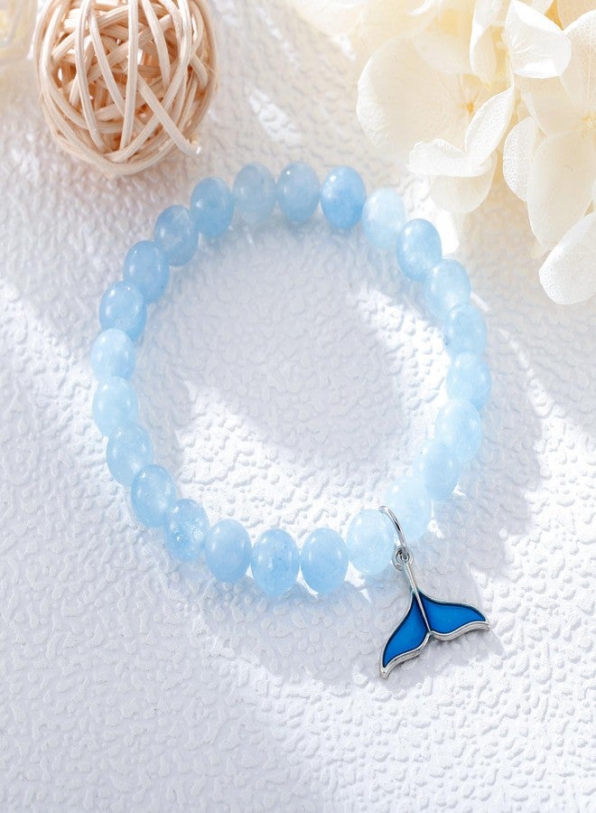 Fullrainbow Whale Bracelet for Women Whale Gifts for Whale Lovers Blue Whale Gifts Whale Tail Charm Whales Jewelry (Blue Whale Bracelet) - Image 3
