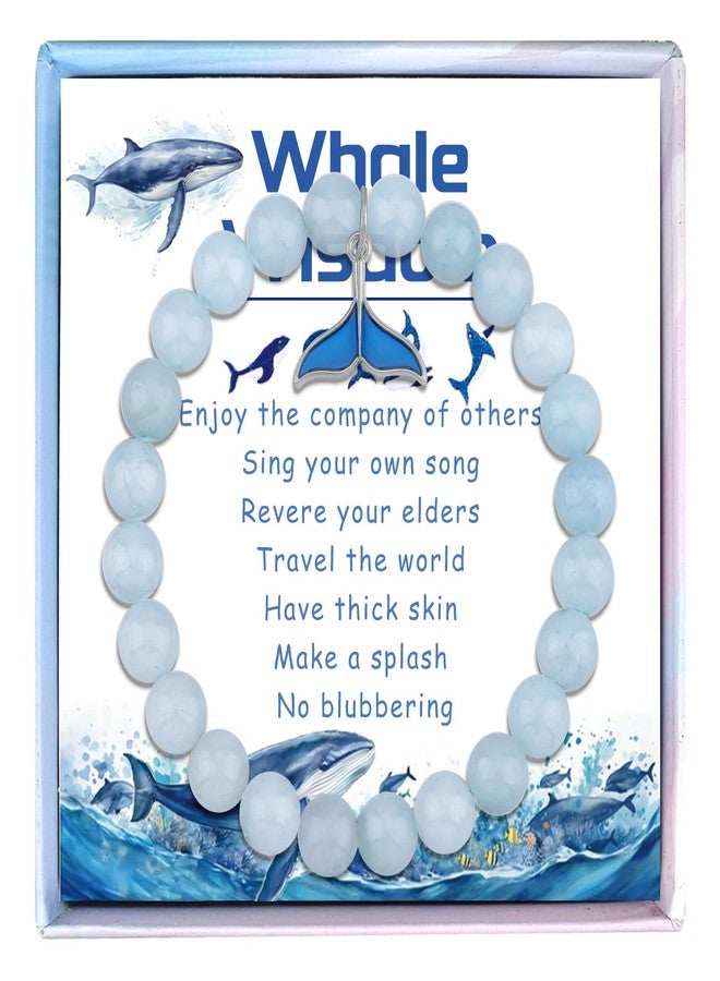 Fullrainbow Whale Bracelet for Women Whale Gifts for Whale Lovers Blue Whale Gifts Whale Tail Charm Whales Jewelry (Blue Whale Bracelet) - Image 1