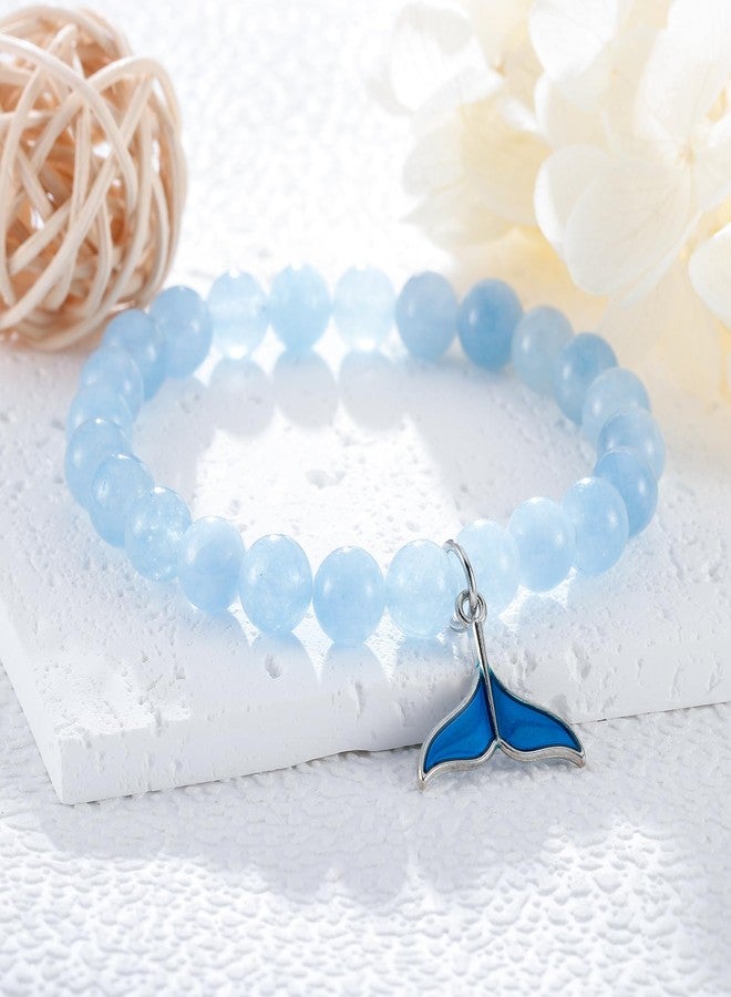 Fullrainbow Whale Bracelet for Women Whale Gifts for Whale Lovers Blue Whale Gifts Whale Tail Charm Whales Jewelry (Blue Whale Bracelet) - Image 5