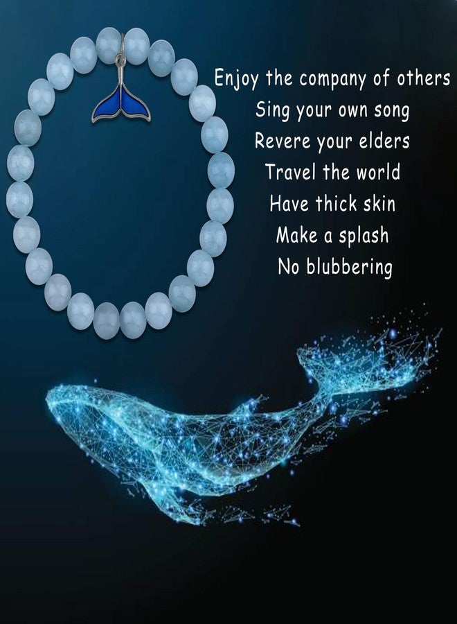 Fullrainbow Whale Bracelet for Women Whale Gifts for Whale Lovers Blue Whale Gifts Whale Tail Charm Whales Jewelry (Blue Whale Bracelet) - Image 2