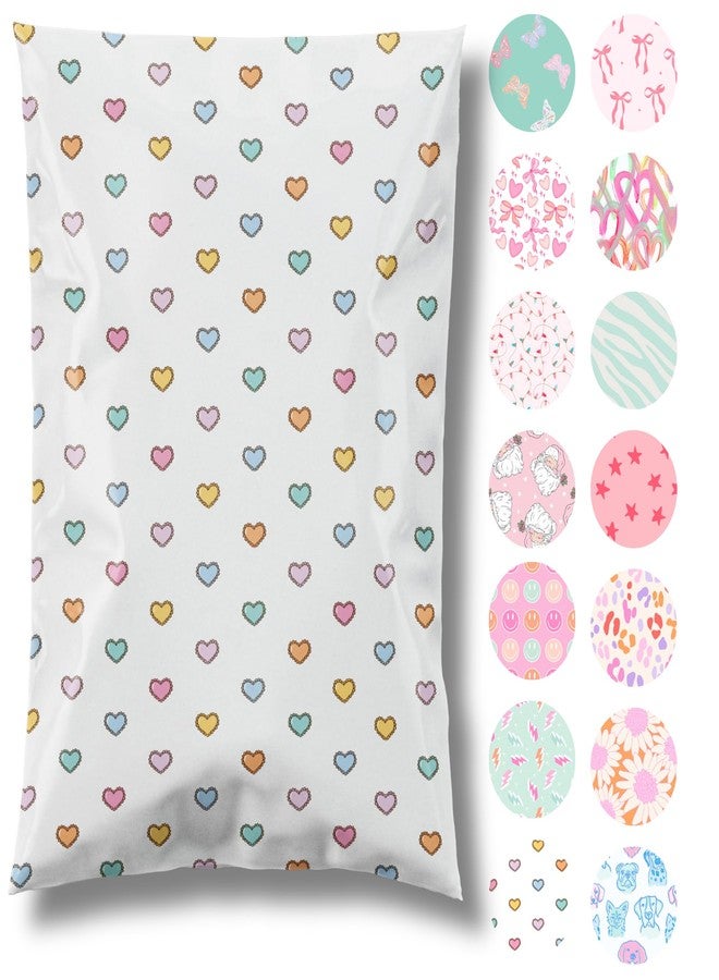 Pretty Package Store 10x13 Designer Poly Mailer 100 Pack Heavy Duty Waterproof Self Seal Shipping Bags for Small Business Large Mailing Envelopes Bulk Tear Resistant Packaging Preppy Hearts - Image 1