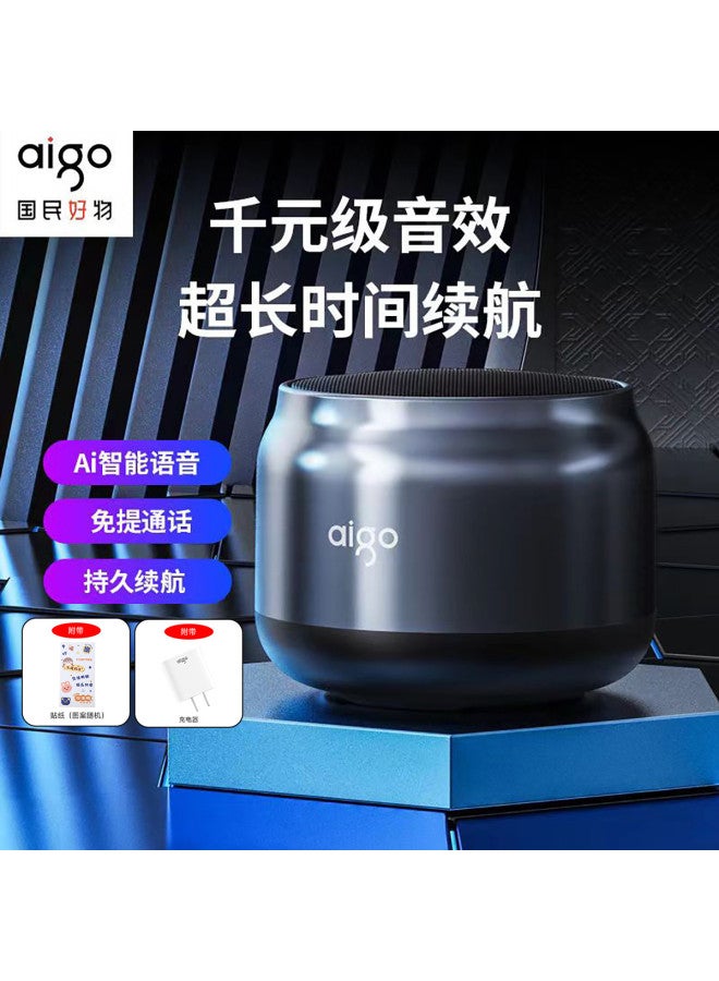 aigo مكبر صوت بلوتوث لاسلكي صغير ذكي Ai مع مضخم صوت محمول خارجي للرياضة بجودة صوت عالية - Image 2