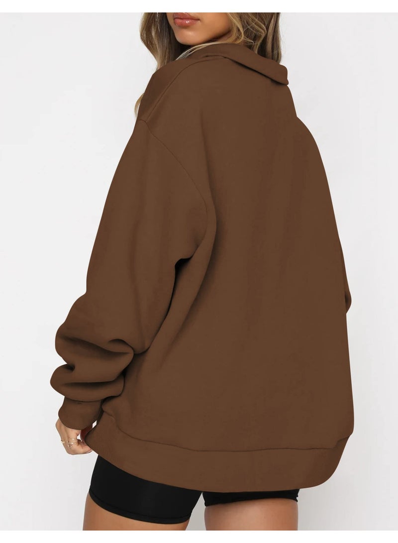 NIBEMINENT Women Sweatshirts Turn Down Collar Zipper Pullovers Long Sleeve Spliced Thick Warm Sweatshirt Outwear Autumn Winter - Image 2