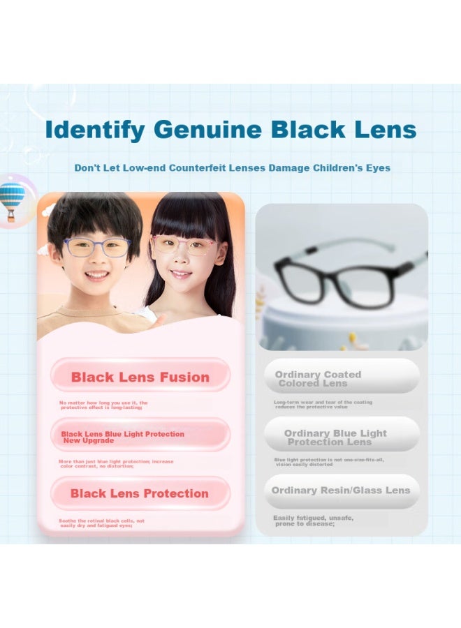 Quark American Children's Anti-blue Light Gl, Black, Anti-light Harm, Uv Protection, Eye Protection, Radiation Protection, Non-prescription Gl, Ty2108c2 - Image 3