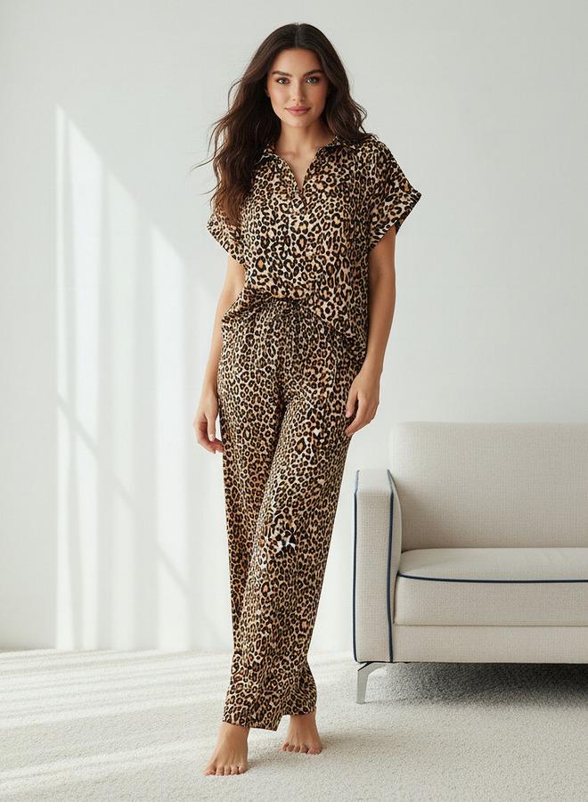 Aadaraya Pyjama Set Top & Wide Leg Bottom - Image 1