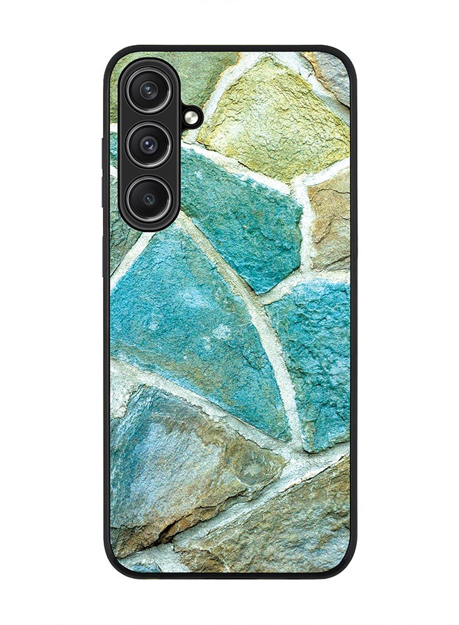 Stylizedd Rugged Black Edge case for Samsung Galaxy S23 FE, Custom Slim fit Flexible Anti Drop Thin Phone Case Cover - Aqya Stones - Image 1