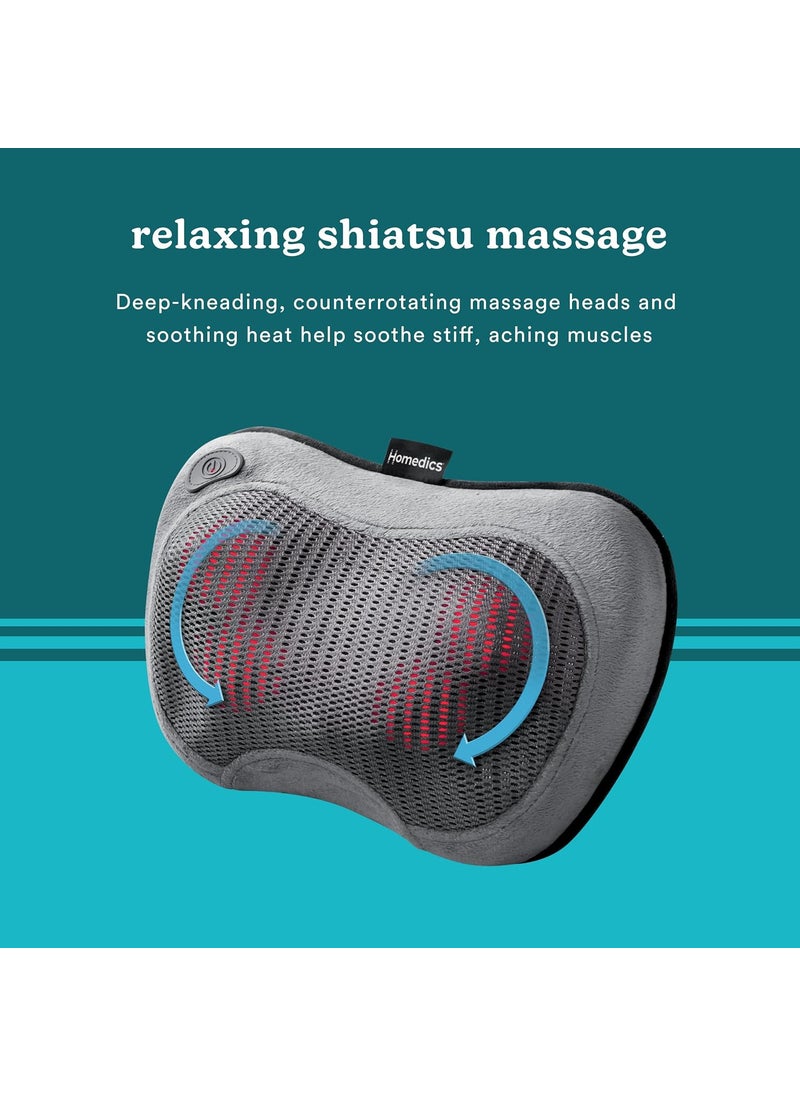 HoMedics Homedics Cordless Shiatsu AllBody Massage Pillow with Soothing Heat Reverse Function Rechargeable Battery and Integrated Controls Lightweight  - Image 4