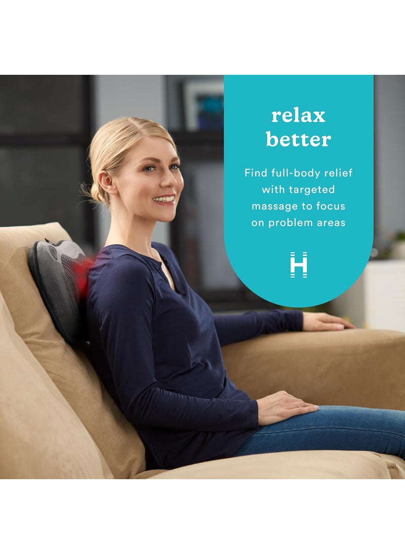 HoMedics Homedics Cordless Shiatsu AllBody Massage Pillow with Soothing Heat Reverse Function Rechargeable Battery and Integrated Controls Lightweight  - Image 2