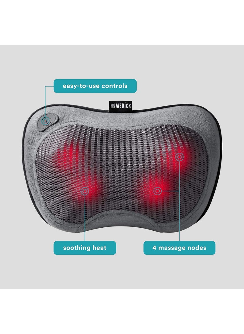 HoMedics Homedics Cordless Shiatsu AllBody Massage Pillow with Soothing Heat Reverse Function Rechargeable Battery and Integrated Controls Lightweight  - Image 3