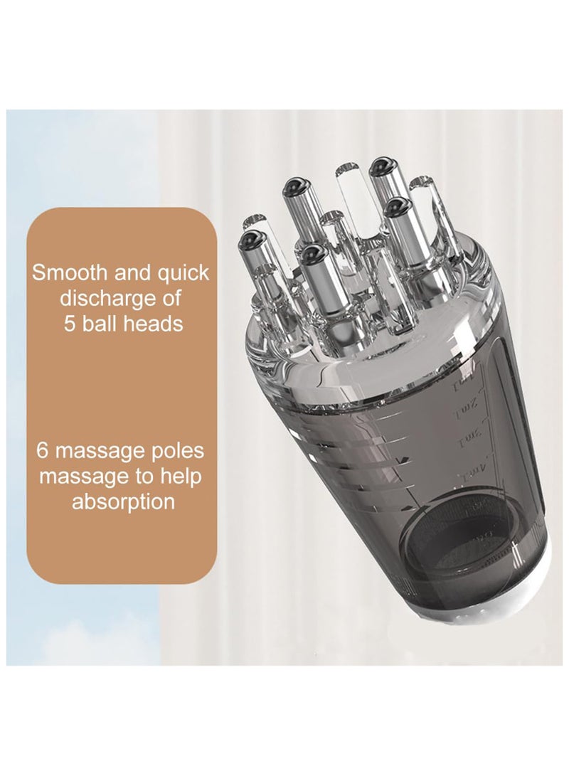 آيسيلي مشط توزيع فروة الرأس، مشط سائل محمول، مشط توزيع زيت فروة الرأس، مدلك فروة الرأس لنمو الشعر، مشط توزيع مصل الشعر مناسب للسوائل المختلفة للمنزل والسفر - Image 3